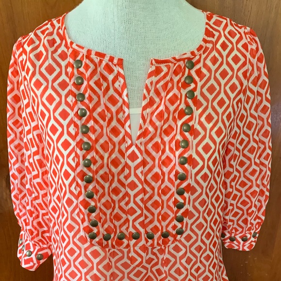 41 Hawthorn Tops - 41HAWTHORN STITCH FIX Womens Geo Print Blouse Sz M